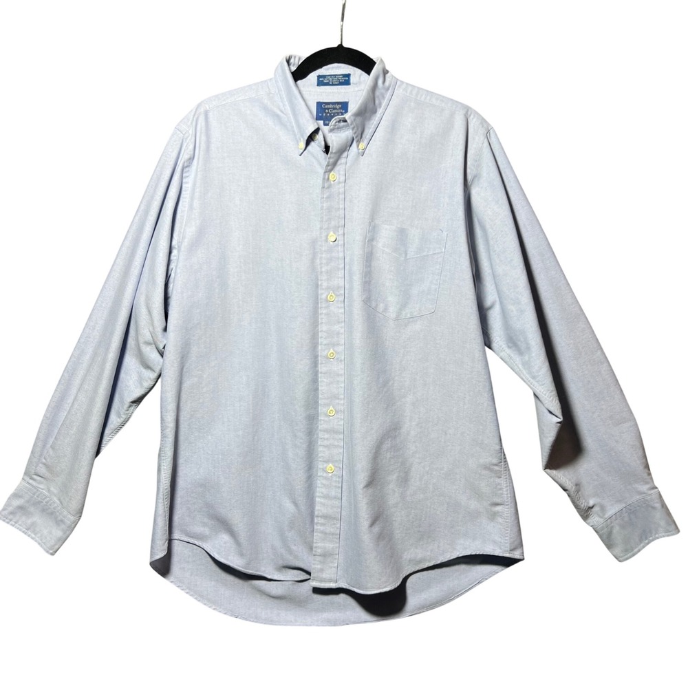 Vintage Cambridge Classics Mervyns Blue Oxford Button Down Shirt 16.5 34/35
